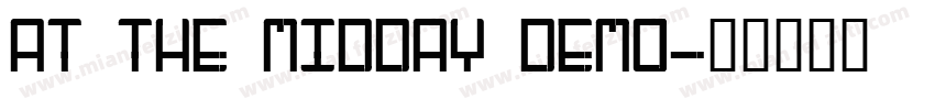 At The Midday Demo字体转换